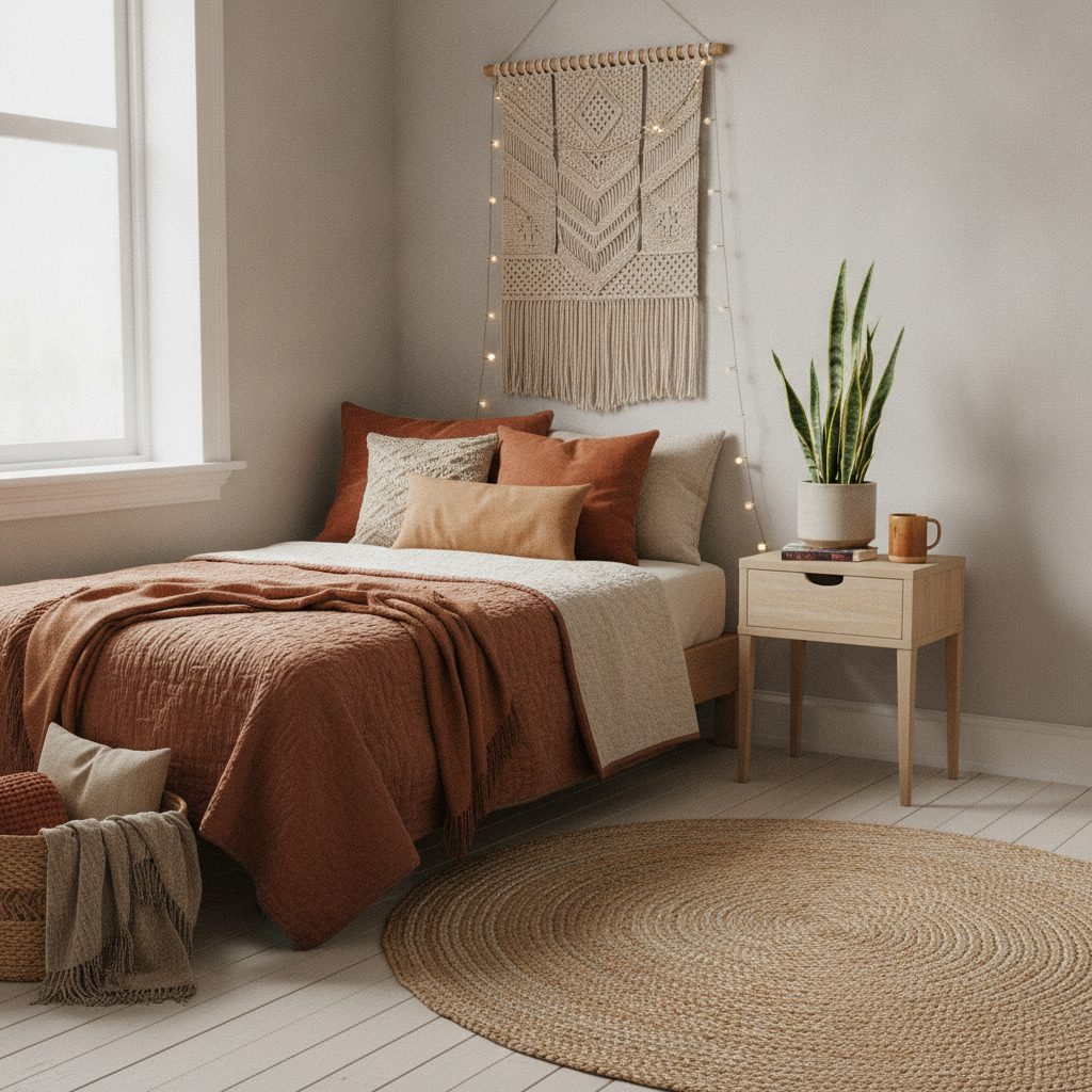 Warm Earth Tones and Woven Textures